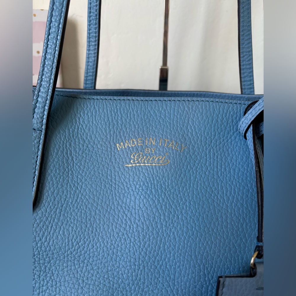 GUCCI Swing Leather Tote Bag - Picture 2 of 16